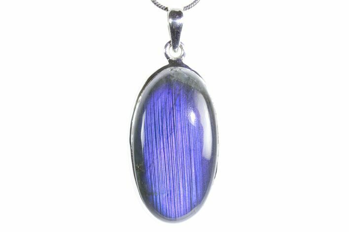 Brilliant Blue Labradorite Pendant with Chain #353906